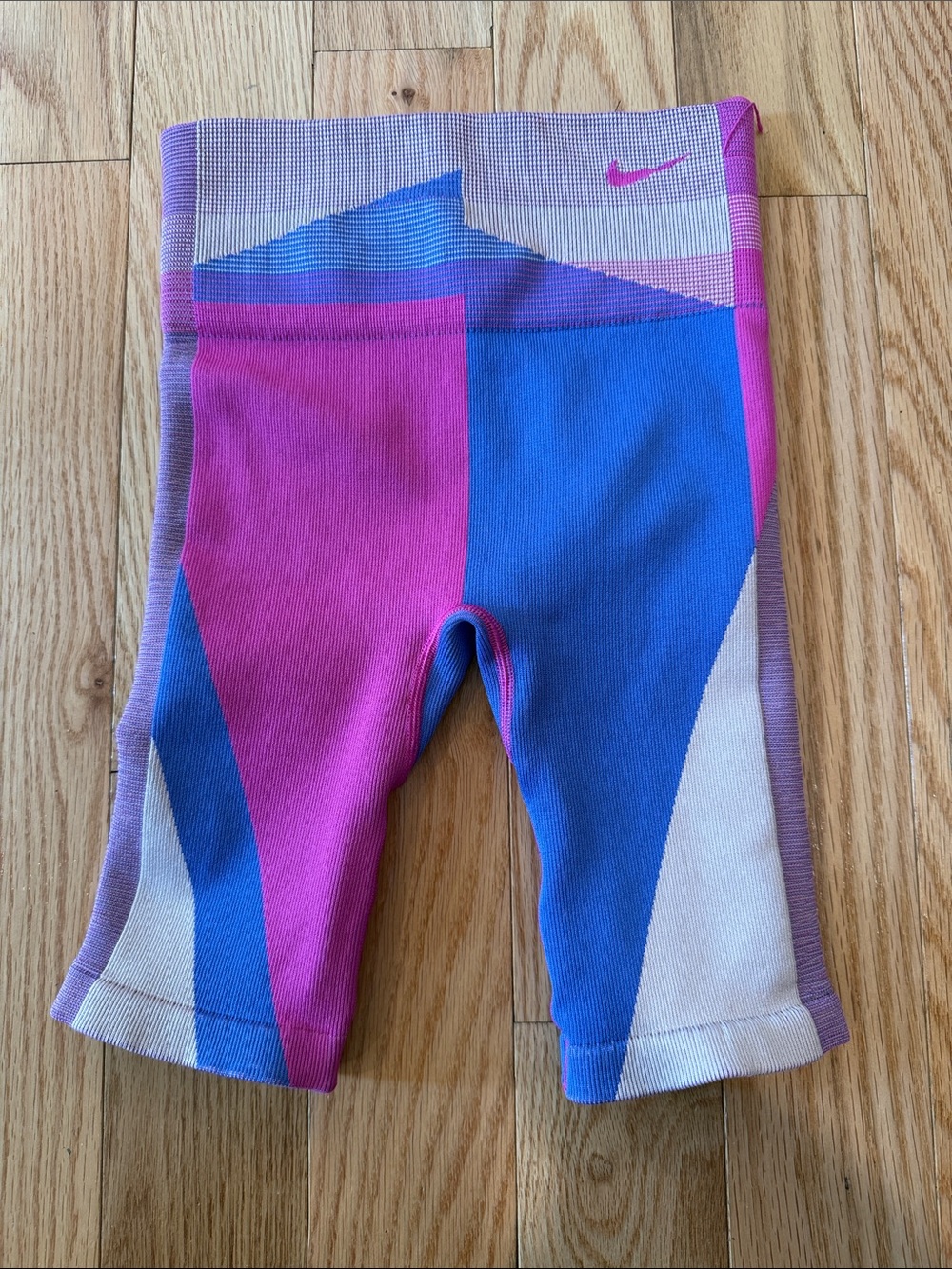 Nike Pink Blue Colorblock Athletic Dry Fit Bike Shorts XS